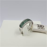 Anneau Davite & Delucchi Femme in Or blanc Smeraldo 0.60 Ct AA 029855 SMS - AA 029855 SMS